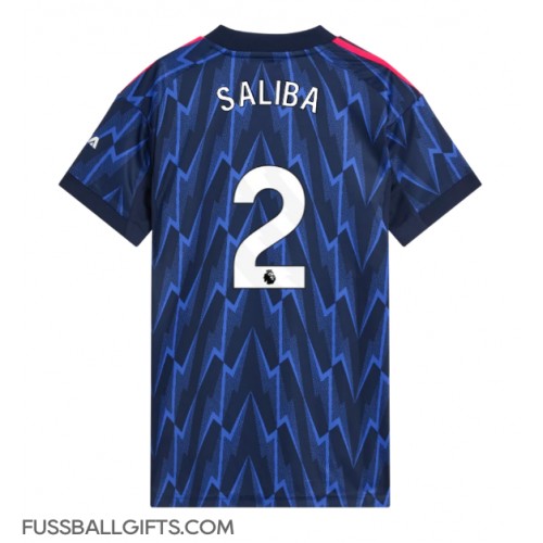 Arsenal William Saliba #2 Fußballbekleidung Auswärtstrikot Damen 2025-26 Kurzarm